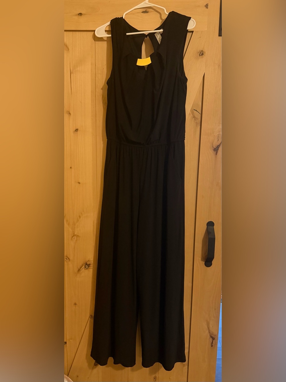 Emma & Michele Black Sleeveless Wide-Leg Jumpsuit
